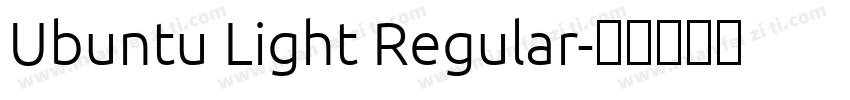 Ubuntu Light Regular字体转换